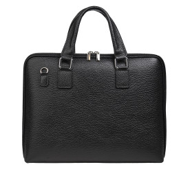 Мужской кожаный портфель черный VCm01304black