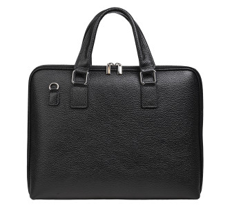 Мужской кожаный портфель черный VCm01304black