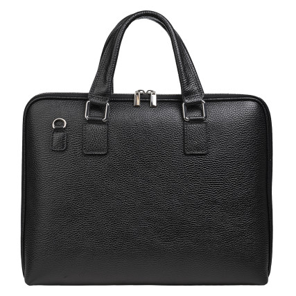 Мужской кожаный портфель черный VCm01304black – Фото 1