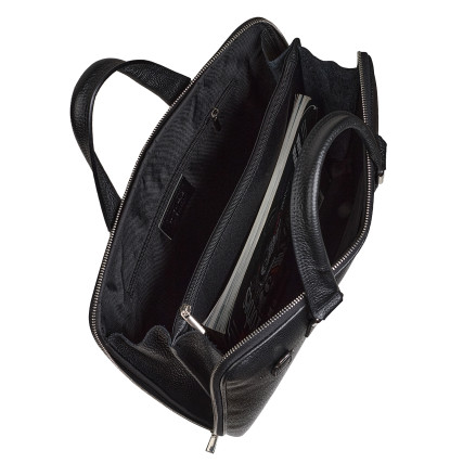 Мужской кожаный портфель черный VCm01304black – Фото 6