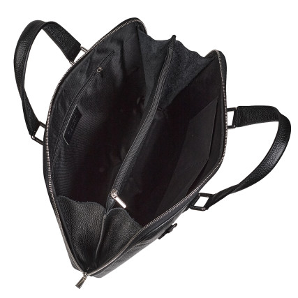 Мужской кожаный портфель черный VCm01304black – Фото 7