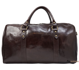 Дорожная коричневая кожаная сумка Virginia Conti (Италия)