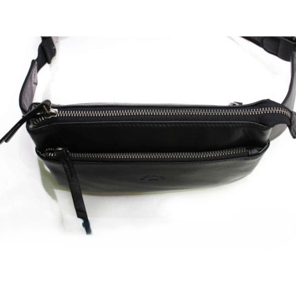 Мужская кожаная сумка на пояс Katana черная K81680-1 – Фото 4