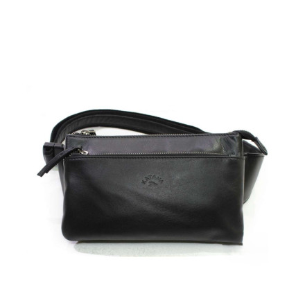 Мужская кожаная сумка на пояс Katana черная K81680-1 – Фото 1