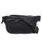 Мужская поясная кожаная сумка BOND черная 1454-101