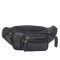Мужская поясная кожаная сумка Buffalo Bags черная M8336A