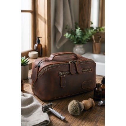 Несессер кожаный Buffalo Bags коричневый M3059C