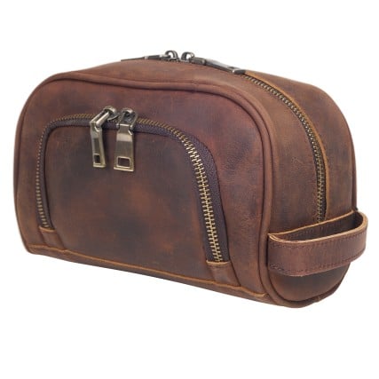 Несессер кожаный Buffalo Bags коричневый M3061C – Фото 2
