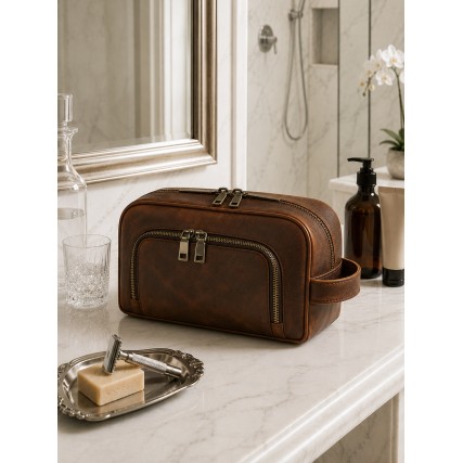 Несессер кожаный Buffalo Bags коричневый M3061C