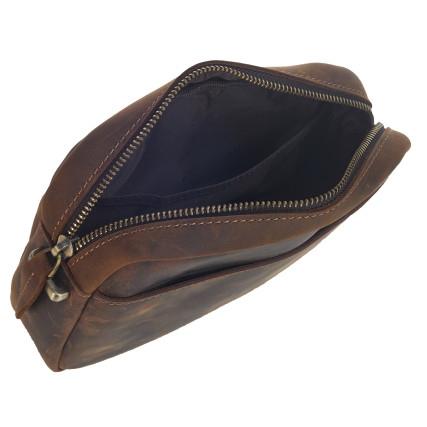 Несессер кожаный Buffalo Bags коричневый M6057C – Фото 6