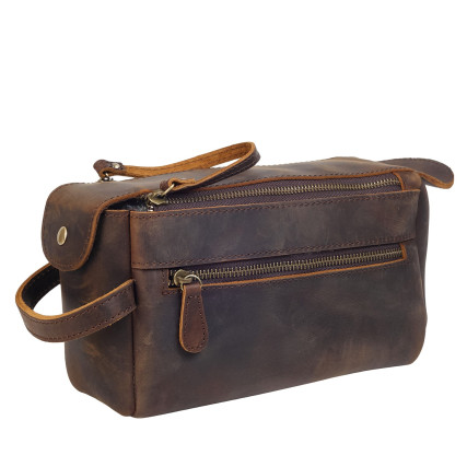 Несессер кожаный Buffalo Bags коричневый M7557C – Фото 2