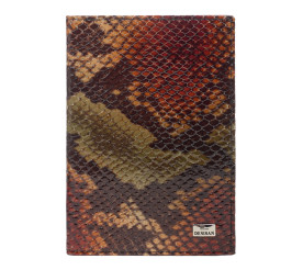 Обложка кожаная для паспорта Desisan 000-586 змея