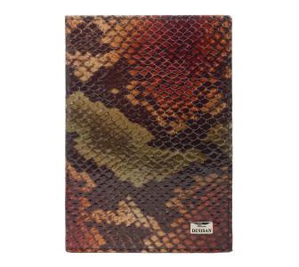 Обложка кожаная для паспорта Desisan 000-586 змея