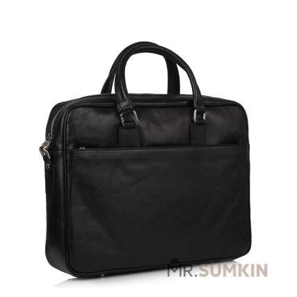 Мужской кожаный портфель Virginia Conti (Италия) черный VCm01285/141241black