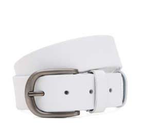 Кожаный пояс Borsa Leather белый 110v1genw112-white