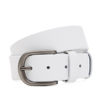 Кожаный пояс Borsa Leather белый 110v1genw112-white