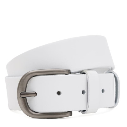 Кожаный пояс Borsa Leather белый 110v1genw112-white