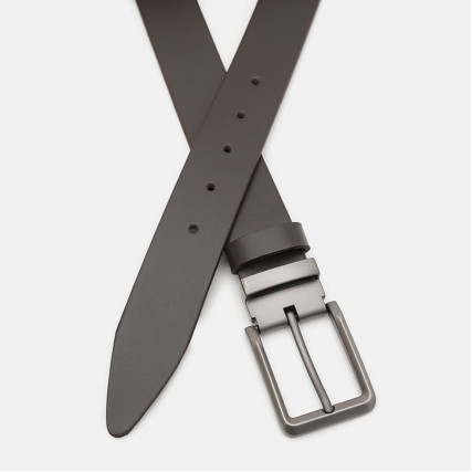 Кожаный ремень Borsa Leather коричневый 125v1fx110-brown – Фото 2