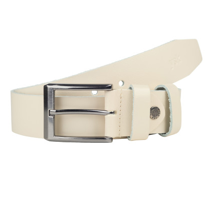 Кожаный ремень Y.S.K бежевый 4-2009-5