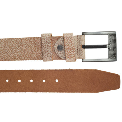 Кожаный ремень Y.S.K коричневый 5-2090-44 нубук – Фото 2