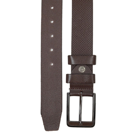 Кожаный ремень Y.S.K коричневый 5-2097-2 – Фото 2