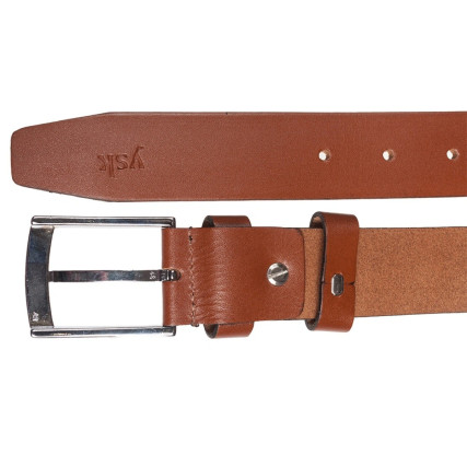 Кожаный ремень Y.S.K рыжий 4-2007-3 – Фото 2