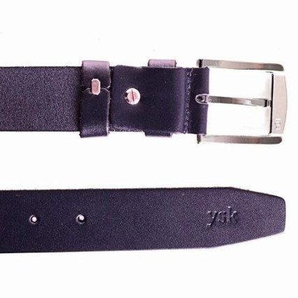 Кожаный ремень Y.S.K синий 4-2007-9 – Фото 2