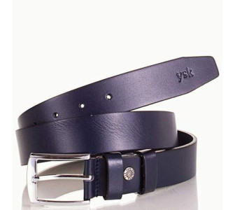 Кожаный ремень Y.S.K синий 4-2007-9
