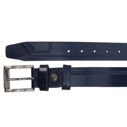 Кожаный ремень Y.S.K синий 4-2085-9 – Фото 2