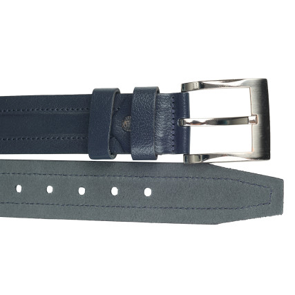 Кожаный ремень Y.S.K синий 5-728-9