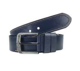Кожаный ремень Y.S.K синий 5-905-9