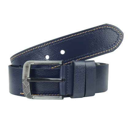 Кожаный ремень Y.S.K синий 5-905-9