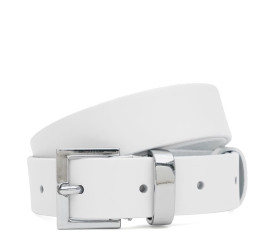 Женский кожаный пояс Borsa Leather белый 110x1genw129-white