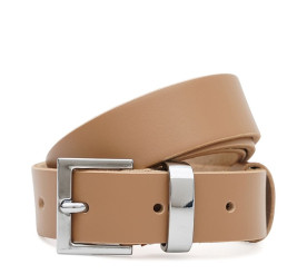 Женский кожаный пояс Borsa Leather бежевый 110x1genw134-caramel