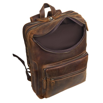 Кожаный рюкзак Buffalo Bags коричневый M1430C – Фото 6