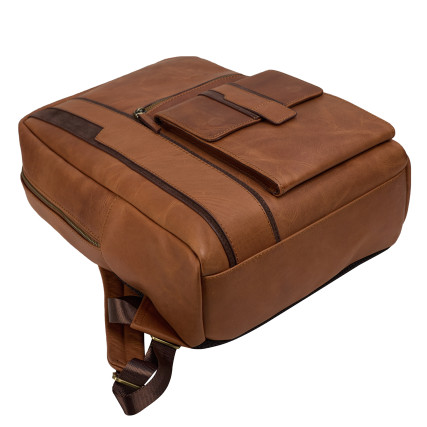 Кожаный рюкзак Tony Bellucci светло-коричневый 5190-07 – Фото 5