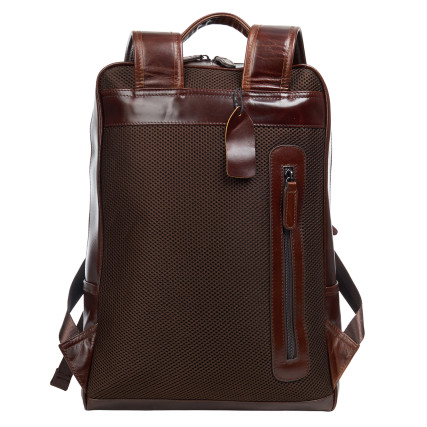 Мужской кожаный рюкзак Buffalo Bags коричневый M8110C – Фото 4