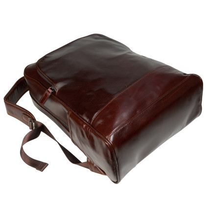 Мужской кожаный рюкзак Buffalo Bags коричневый M8110C – Фото 5