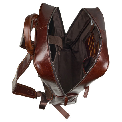 Мужской кожаный рюкзак Buffalo Bags коричневый M8110C – Фото 6