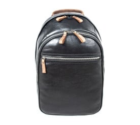 Рюкзак кожаный Ashwood (Великобритания) черный 4555 BLK