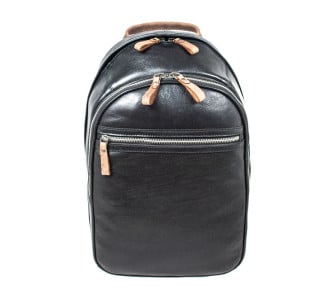 Рюкзак кожаный Ashwood (Великобритания) черный 4555 BLK