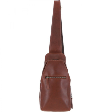 Рюкзак кожаный через плечо Ashwood коричневый