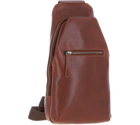Рюкзак кожаный через плечо Ashwood коричневый (Великобритания)