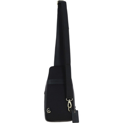 Кожаная мужская сумка-слинг Ashwood черный K43 BLACK – Фото 3