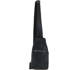 Кожаная мужская сумка-слинг Ashwood черный K43 BLACK