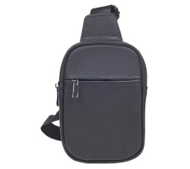Кожаная мужская сумка-слинг Buffalo Bags черная M9163A