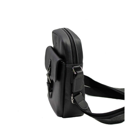 Кожаная сумка через плечо Katana черная k81631-1 – Фото 3