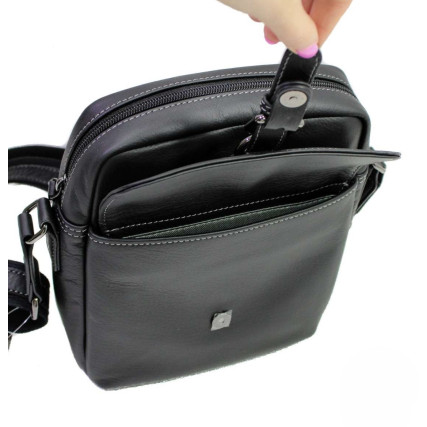 Кожаная сумка через плечо Katana черная k81631-1 – Фото 4