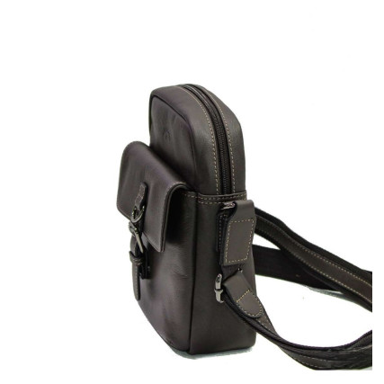 Кожаная сумка через плечо Katana коричневая k81631-2 – Фото 3