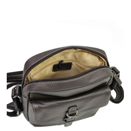 Кожаная сумка через плечо Katana коричневая k81631-2 – Фото 4